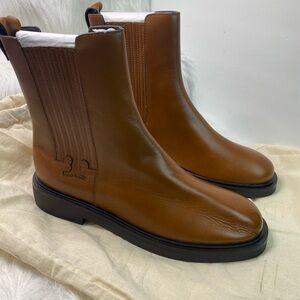 NWOB AUTHENTIC Tory Burch T Chelsea Boot Sierra Tan Size 7.5
